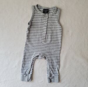 Little Bipsy Striped Henley Romper